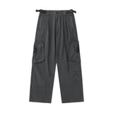 Men Sweatpants Three-Dimensional Multi-Pocket Straight Cargo Pants Men's Casual Sports Trousers