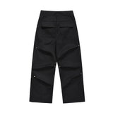 Men Sweatpants Pleated Casual Trousers Men's Work Pants Loose Wide Leg Paratrooper Pants