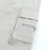 Men Sweatpants Multi-Pocket Straight Casual Pants Men's Summer Casual Elastic Waist Wide Leg Pants