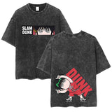 SLAM DUNK washed old cotton t-shirt printed short-sleeved undershirt