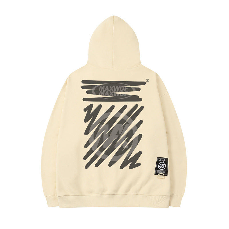 Men Hoodie Graffiti Printed Hoodie