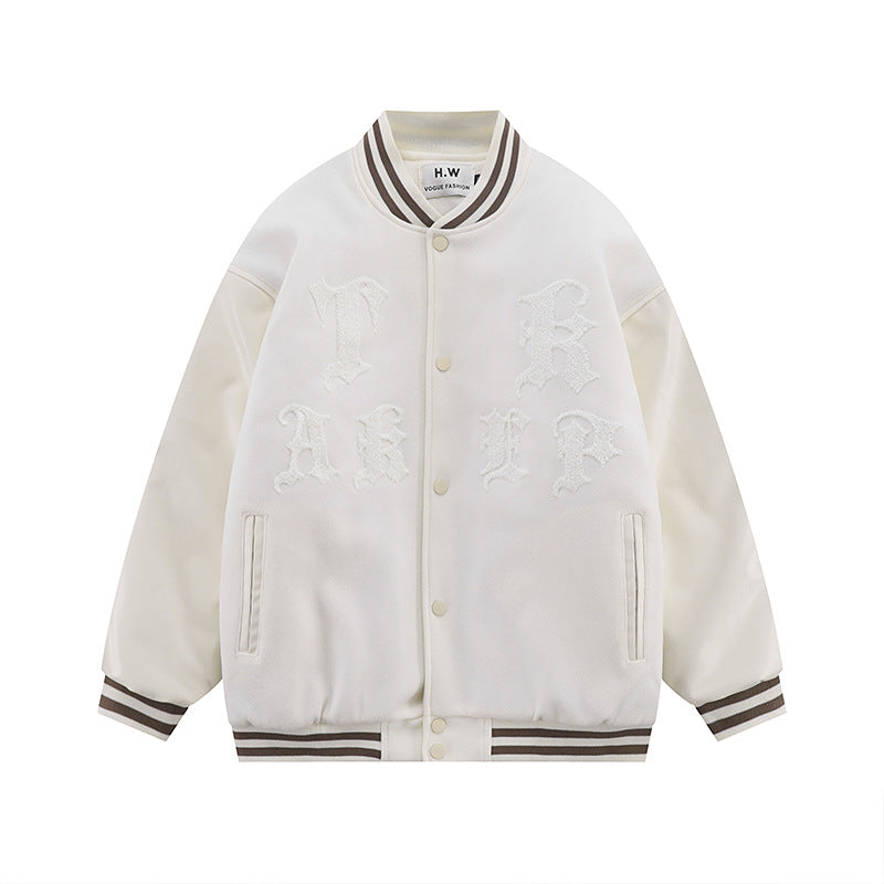 Men Jacket Coat Baseball Uniform Men's Autumn and Winter Letter Embroidered Jacket