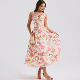 Women Dresses Floral Strap Dress Spring/Summer Female Dress