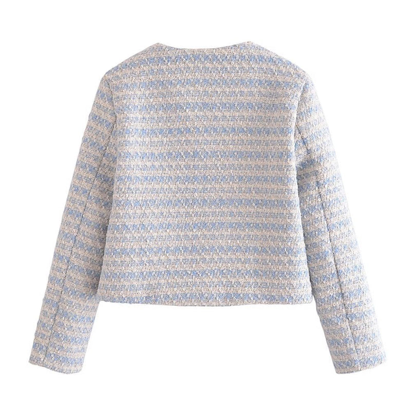Women Woolen Coat Fall/Winter Chanel Coat Loose Crop Top