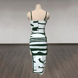 Women's Evening Dress Bandage Dress Split Dress Sexy Suspenders Skinny Hip Skirt