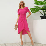 Women Date Dress Spring/Summer round Neck Dress