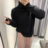 Women Knitwear Autumn and Winter Turtleneck Solid Color Knitwear Loose Sweater