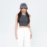 Women Vest Summer Sleeveless T-shirt Women's Retro Slim Vest