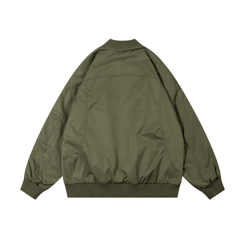 Men Jacket Coat Bomber Jacket Baseball Uniform Men's Vibe Loose Casual Jacket