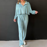 Women Trench Coat Fall/Winter Pleuche Sweater Suit Loose Casual