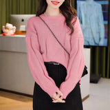 Women Knitwear Autumn and Winter round Neck Knitwear Loose Sweater