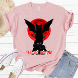 Print I Hate People Letter Women's Fashion Y2K Short Sleeve