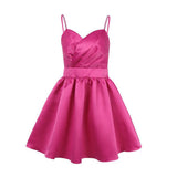 Women Dresses Sexy Drill Chain Spaghetti-Strap Strap Dress Dress (Bla0420)