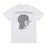 Vintage My Next Piercing Funny Meme T Shirt Men's O-Neck