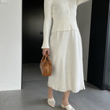 Women Knitted Skirt Autumn and Winter Knitting Skirt Straight Skirt