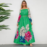 Women Date Dress Autumn Winter Retro Backless Long Sleeves Short Top A- line Long Skirt Suit