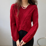 Women Winter Knitted Sweater Autumn Loose 8t3086