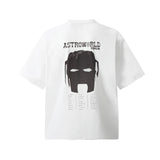 Mens T-shirts Travis Scott BIG FACE print distressed short sleeves