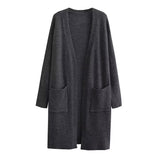 Women Sweater Knitwear Knitted Coat Sweater Long Knitted Cardigan Sweater