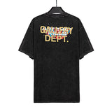 Gallery Dept T Shitrs Summer Distressed Large Size Short Sleeve Men