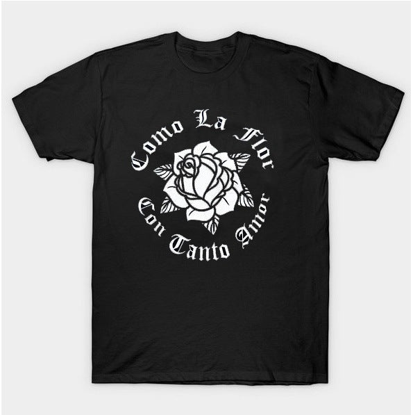 Como La Floor Flower Print Selena Quintanilla Short Sleeve