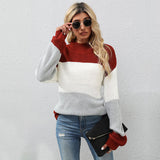 Women Knitted Sweater Autumn and Winter Long Sleeve Casual Sweater