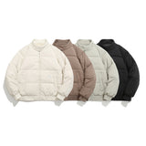 Unisex Jacket Winter Loose Zip down Jacket