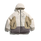 Unisex Winter Cotton Coat Winter Hooded Cotton-Padded Clothes Vintage Printed Loose and Warm Cotton-Padded Clothes