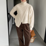 Women Winter Knitted Sweater Turtleneck Thick Sweater Autumn Winter Coat 8t3123