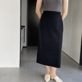 Women Knitted Skirt Autumn and Winter Knitting Straight Skirt Sheath Skirt