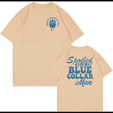 Spoiled By My Blue Collar Man T-Shirt Funny Blue Collar Shirt