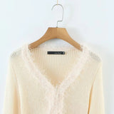 Women Sweater Knit Wear Autumn Short Fur Collar Knitted Cardigan Single-Breasted Top