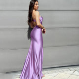 Women Dresses Summer Long Dress Backless Slit Dress