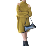 Women Knitted Two-Piece Set Autumn and Winter Turtleneck Sweater 5t5156