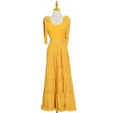 Women Dresses Summer Strappy Bow Long Dress (Qymy0409)