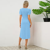 Women Date Dress Spring/Summer round Neck Dress