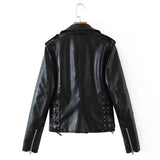 Women Leather Jacket Women's Lace-up Jacket Casual Jacket