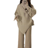 Women Knitwear Autumn and Winter Turtleneck Knitwear Loose Sweater