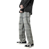 Men Jeans Autumn Loose Straight Wide Leg Pants Retro Trousers
