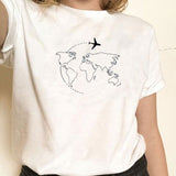 Summer Casual Funny Tumblr Ulzzang Unisex T-Shirt Plane