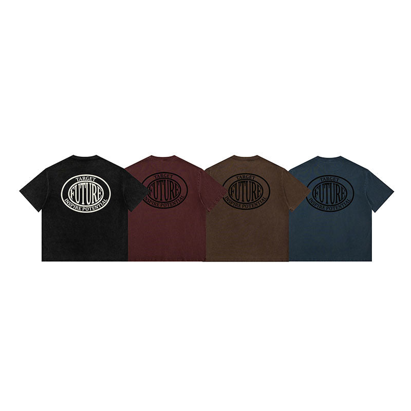 Men T Shirt City Boy Casual Letter Print Short-Sleeve T-shirt Men