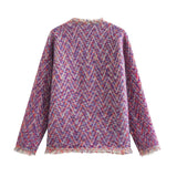 Women Sweater Knitwear Winter Imitation Marten Coat Fringe Short Knitted Cardigan Loose Chanel Coat