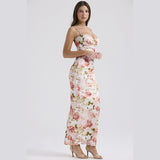 Women Dresses Spring Split Long Dress Lace Suspender Skirt