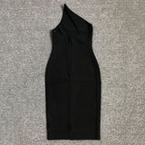 Women's Evening Dress Sexy Backless Slim Fit Dress Dress Black Bandage One-Piece Dress
