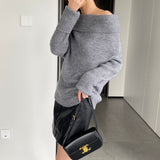 Women Winter Knitted Sweater Autumn and Winter Sweater Long-Sleeved Shirt 8t3110