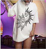 Women T-shirt SUNFLOWER round Neck Printed Women's T-shirt