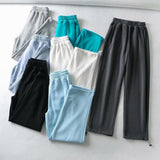Women Sweatpants Loose Wide Leg Knitted Sports Casual Sweatpants Harem Pants