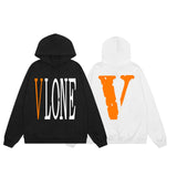 Vlone Hoodie autumn and winter red big V letter