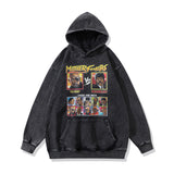 Men Hoodie Vintage Cartoon Print Casual Hooded Sweater