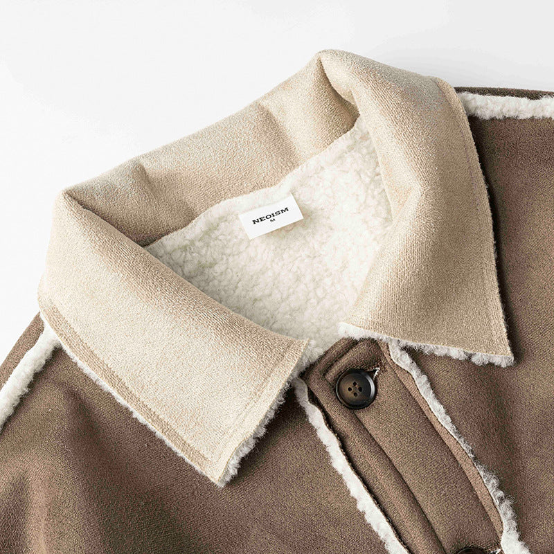 Unisex Winter Cotton Coat Vintage Embroidered Lapel Cotton Jacket